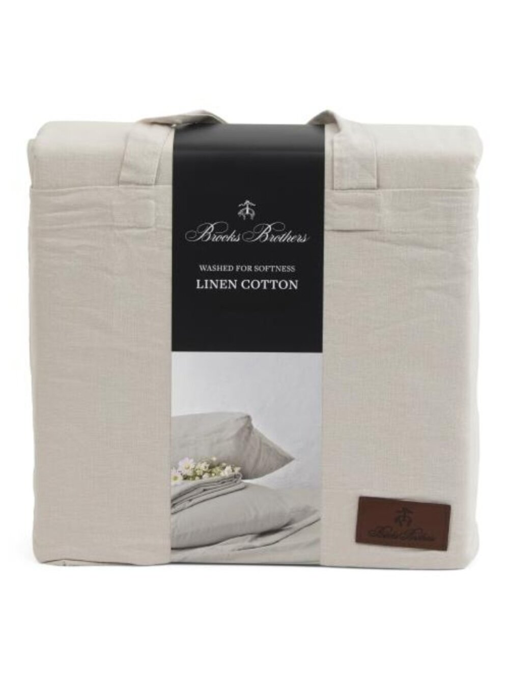 BROOKS BROTHERS Linen Blend Washed Sheet Set